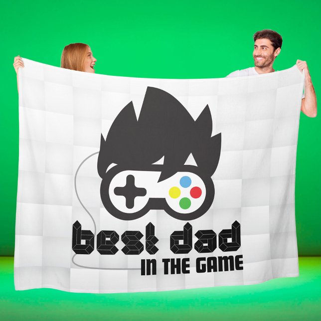 Bester Vater im Game Large Fleece Blanket (Best in the Game Large Fleece Blanket. Birthday or Father's Day Gift for Dad!)