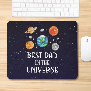 Bester Vater im Universum Lustige Zitate Vatertag Mousepad
