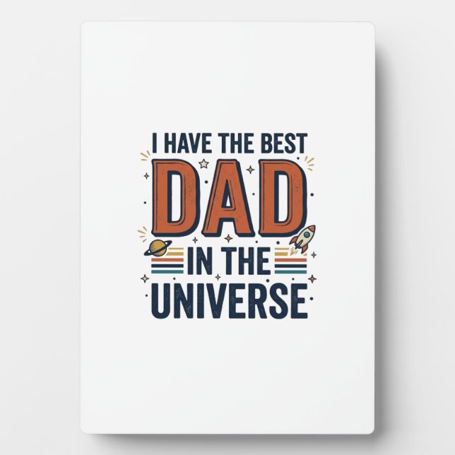 Bester Vater im Universum Space Vector Design_1 Fotoplatte (Vorderseite)