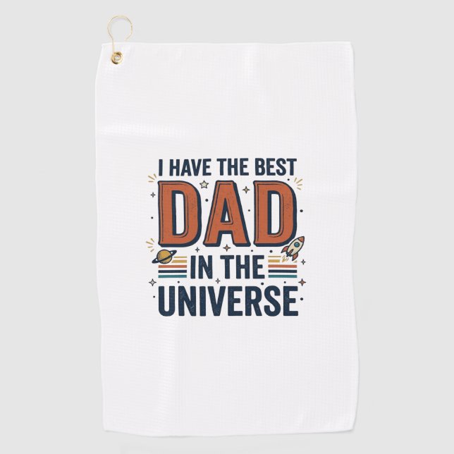 Bester Vater im Universum Space Vector Design_1 Golfhandtuch (Vorderseite)