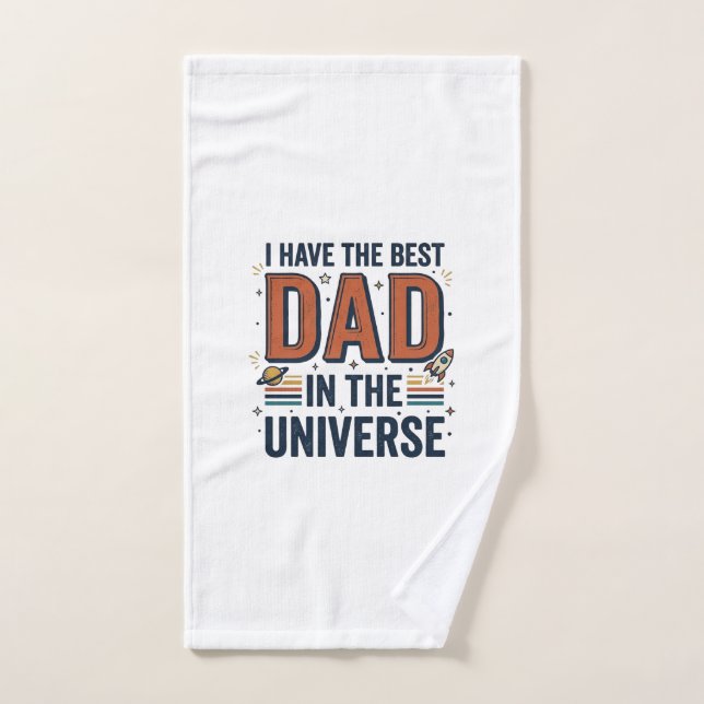 Bester Vater im Universum Space Vector Design_1 Handtuch (Handtuch)