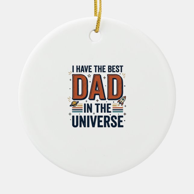 Bester Vater im Universum Space Vector Design_1 Keramik Ornament (Vorne)