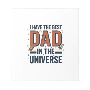 Bester Vater im Universum Space Vector Design_1 Notizblock