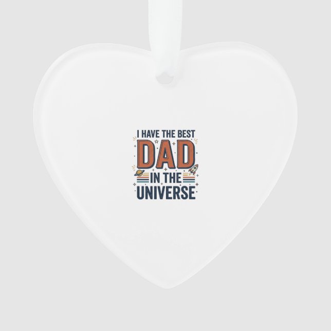 Bester Vater im Universum Space Vector Design_1 Ornament (Vorderseite)