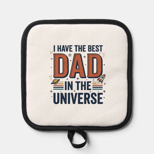 Bester Vater im Universum Space Vector Design_1 Topflappen (Vorderseite)