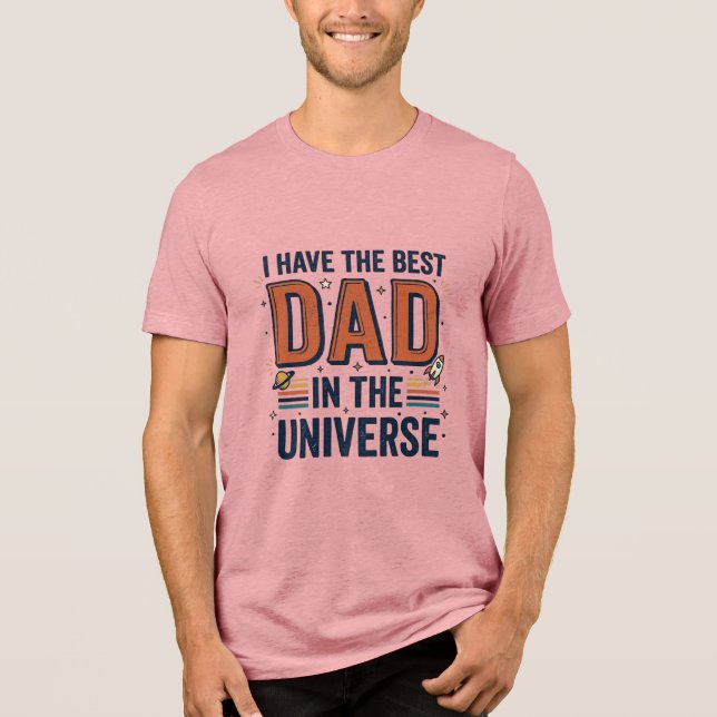 Bester Vater im Universum Space Vector Design_1 Tri-Blend Shirt (Vorderseite)