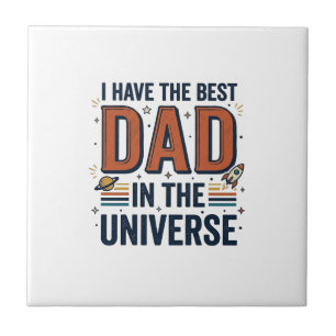 Bester Vater im Universum Space Vektor Design_1 Fliese