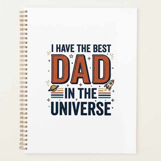 Bester Vater im Universum Space Vektor Design_1 Planer (Vorderseite)