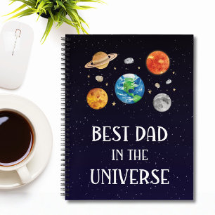 Bester Vater im Universum Zitat Vatertag Notizbuch