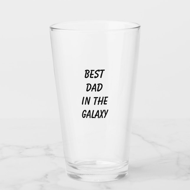 "Bester Vater in der Galaxie" Bier Can Holder Glas (Vorderseite)