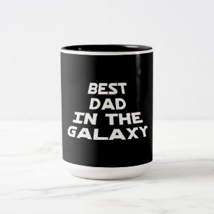 Bester Vater in der Galaxie Zweifarbige Tasse