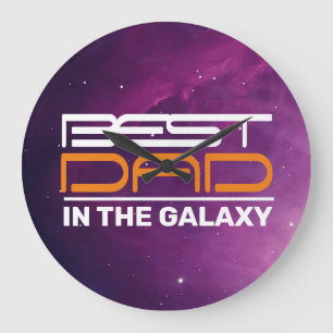 Bester VATER in der galaxischen Acrylmauer Große Wanduhr