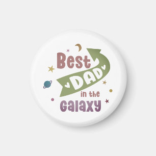 Bester Vater in der Galaxy Typografie Magnet