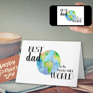 Bester Vater in der ganzen Welt   Vatertag Karte