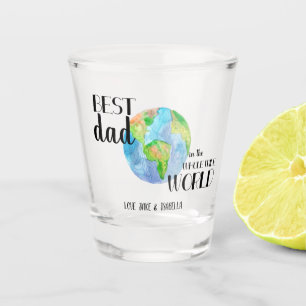 Bester Vater in der gesamten Welt Personalisiert Schnapsglas