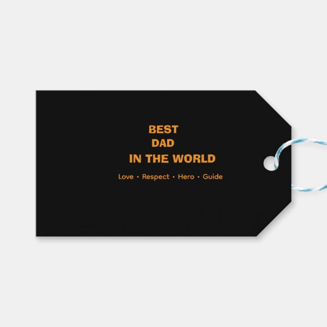 BESTER VATER IN DER WELT GESCHENKANHÄNGER (Vorderseite (Horizontal))