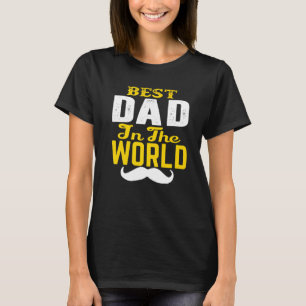 Bester Vater in der Welt Schnurrbart. Vater, Onkel T-Shirt