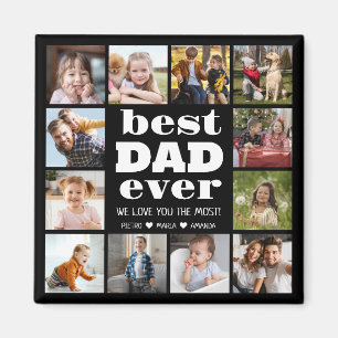 Bester VATER je 12 FotoCollage Magnet
