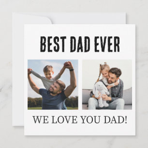 Bester Vater je 2 Foto Collage Vatertag Geschenk Feiertagskarte