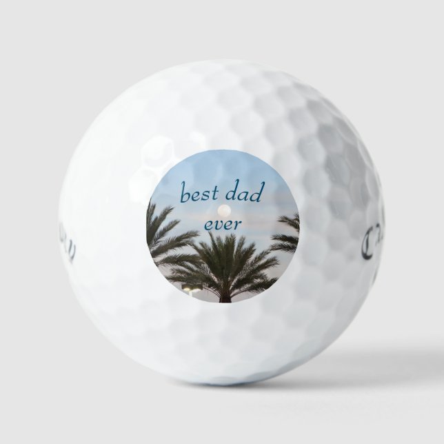 Bester Vater je 2 Golfplätze Golfball (Vorderseite)