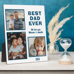 Bester Vater je 3 Foto Collage Vatertag Fotoplatte