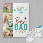 Bester Vater je 3 Foto Vatertag Puzzle<br><div class="desc">Das Foto-Puzzle dieses Vaters ist leicht mit 3 Familienbildern und dem Jahr zu personalisieren. Die Fotovorlage ist für Sie bereit, 3 Fotos hochzuladen, die im quadratischen und porträtformatigen Format angezeigt werden. Ein stilvolles Typografie-Design mit der Formulierung "Happy Vatertag [Jahr]" und "Best Papa jemals". Ein großartiges Geschenk, das die ganze Familie...</div>