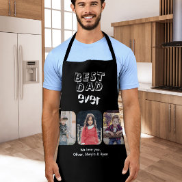 Bester Vater je 3 Kinder FotoCollage Schürze