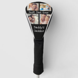 Bester Vater je 4 Foto Collage Fun Daddys Caddies Golf Headcover