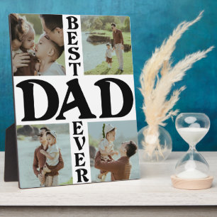 Bester Vater je 4 Foto Happy Vatertag Fotoplatte