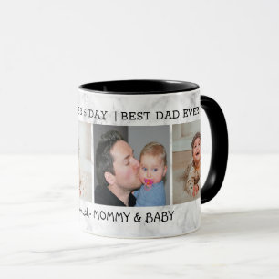 Bester Vater je 4 Foto Marmor Tasse