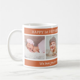 Bester Vater je 4 Foto Terracotta Kaffeetasse