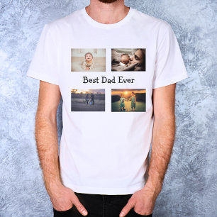 Bester Vater je 4 FotoCollage T-Shirt