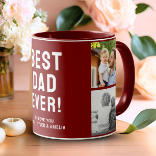 Bester Vater je 4 Fotomaterial Rot Tasse