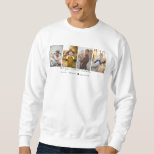 Bester Vater je 4 Fotos Vater Cutout FotoCollage Sweatshirt