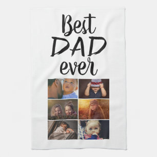 Bester Vater je 6 Foto Collage Family Foto Geschirrtuch
