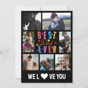 Bester Vater je 7 FotoCollage Feiertagskarte