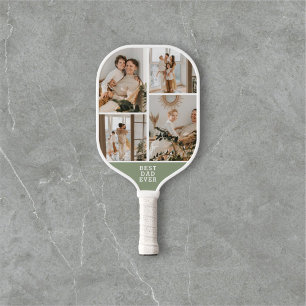 Bester Vater je 8 Fotomaterial Grün Pickleball Schläger