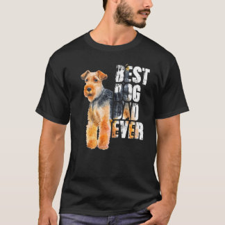 Bester Vater je Airedale Hund T-Shirt