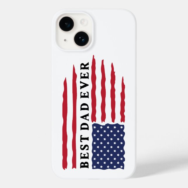Bester Vater je amerikanische Flagge Case-Mate iPhone Hülle (Rückseite)
