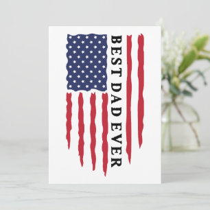 Bester Vater je amerikanische Flagge Einladung