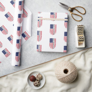 Bester Vater je amerikanische Flagge Geschenkpapier