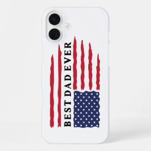 Bester Vater je amerikanische Flagge iPhone 16 Plus Hülle
