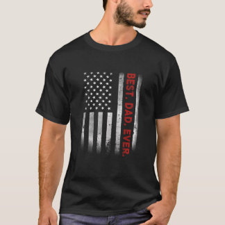 Bester Vater je amerikanische Flagge T-Shirt