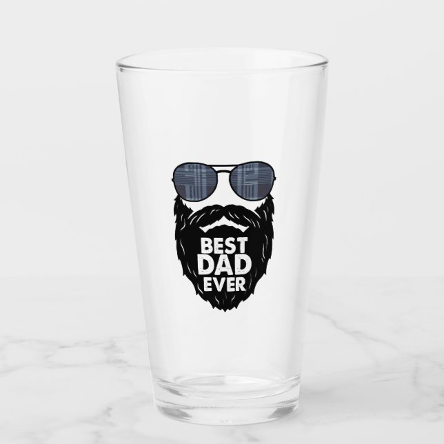 Bester Vater je Bart bärtige Vater Sonnenbrille sc Glas (Vorderseite)