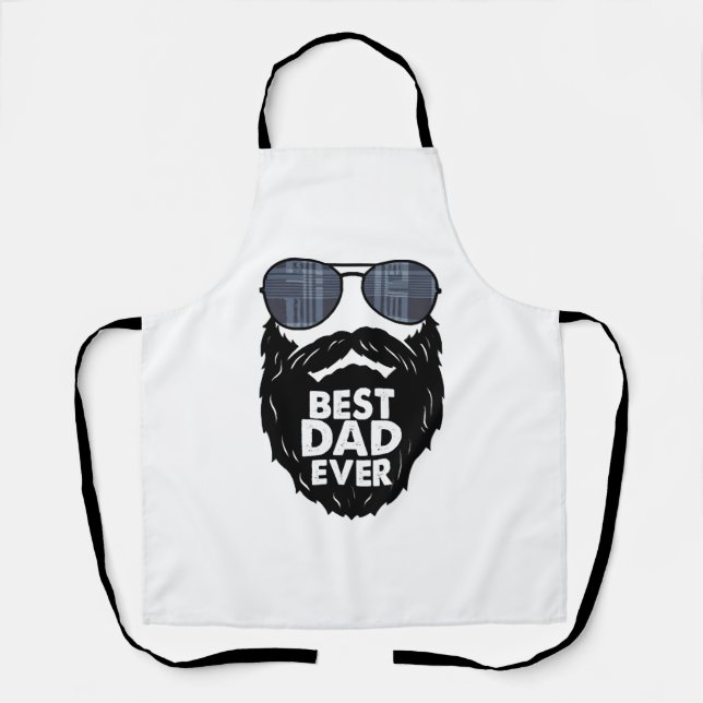 Bester Vater je Bart bärtige Vater Sonnenbrille sc Schürze (Vorderseite)