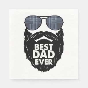 Bester Vater je Bart bärtige Vater Sonnenbrille sc Serviette