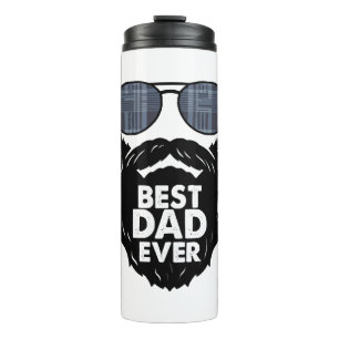 Bester Vater je Bart bärtige Vater Sonnenbrille sc Thermosbecher