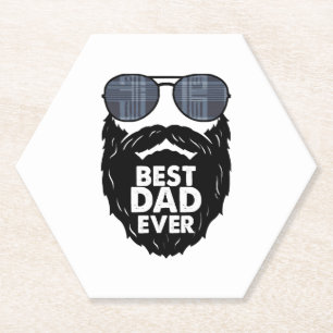 Bester Vater je Bart bärtige Vater Sonnenbrille sc Untersetzer