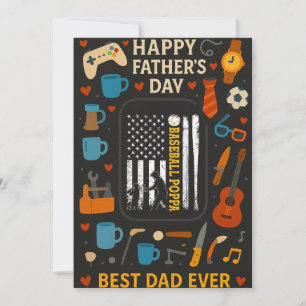 Bester Vater je BaseBall Vater Vater Tage Flachkar Einladung