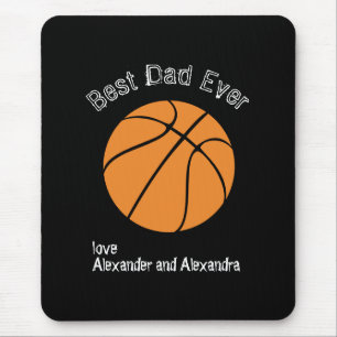 Bester Vater je Basketball gestörter Text Mousepad